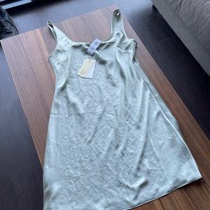ARITZIA silver sage green dress